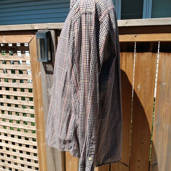 Vintage Tommy Hilfiger Shirt Brown Checked Retro 80s 90s Made in Taiwan Medium - Picture 6 of 11